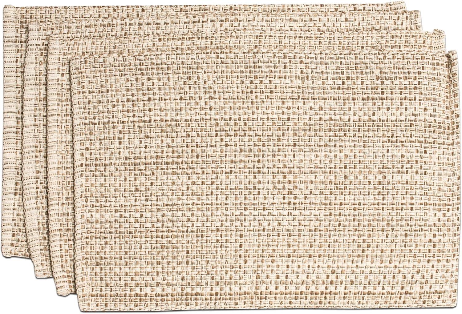 bed bath n more Trends Collection 100-percent Cotton Two-tone Placemats (2, 4 or 6) Eggshell Set of 6