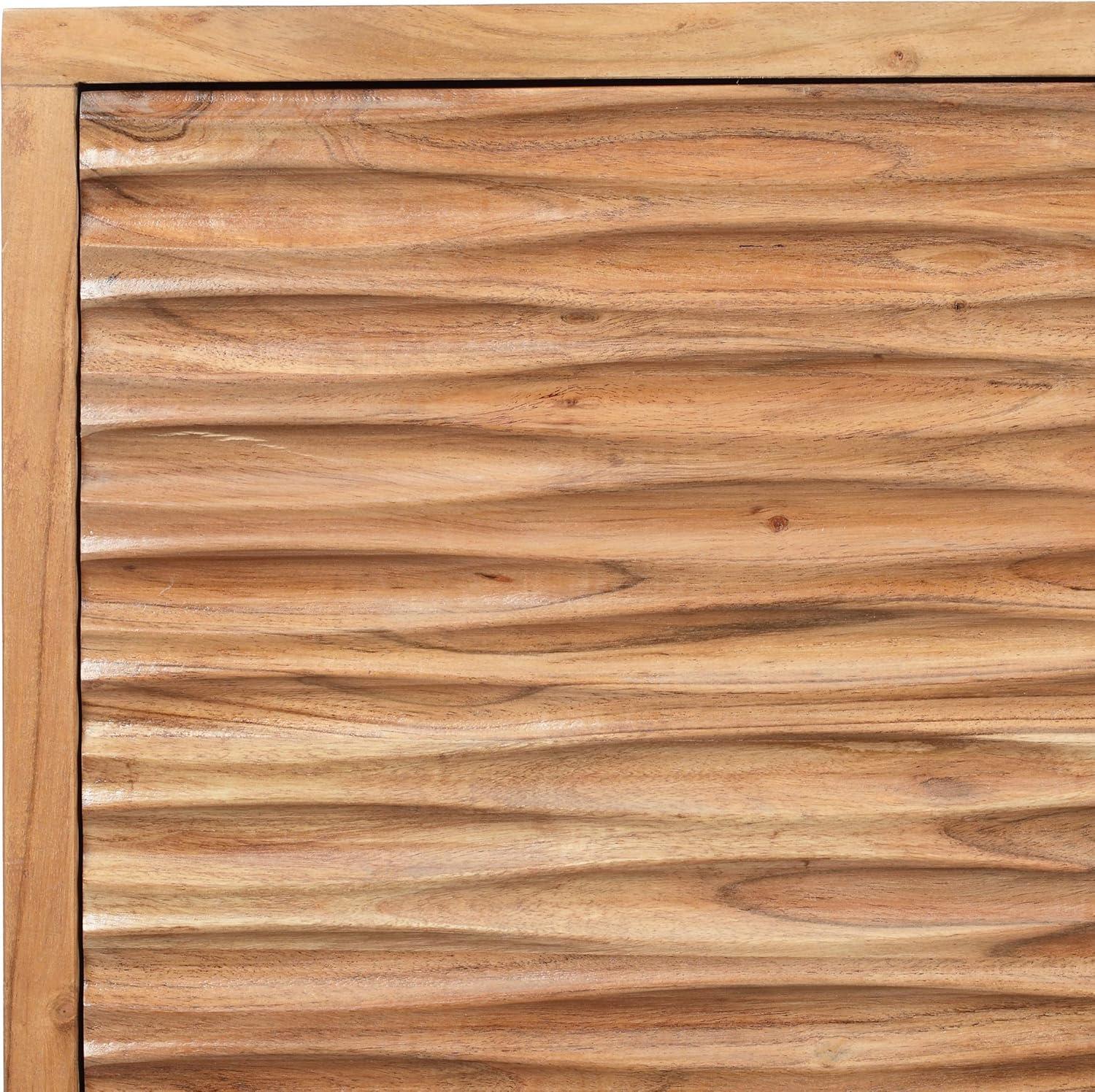 Warrenton Boho Handcrafted 2 Door Acacia Wood Sideboard Natural - Christopher Knight Home: Exotic Storage Cabinet