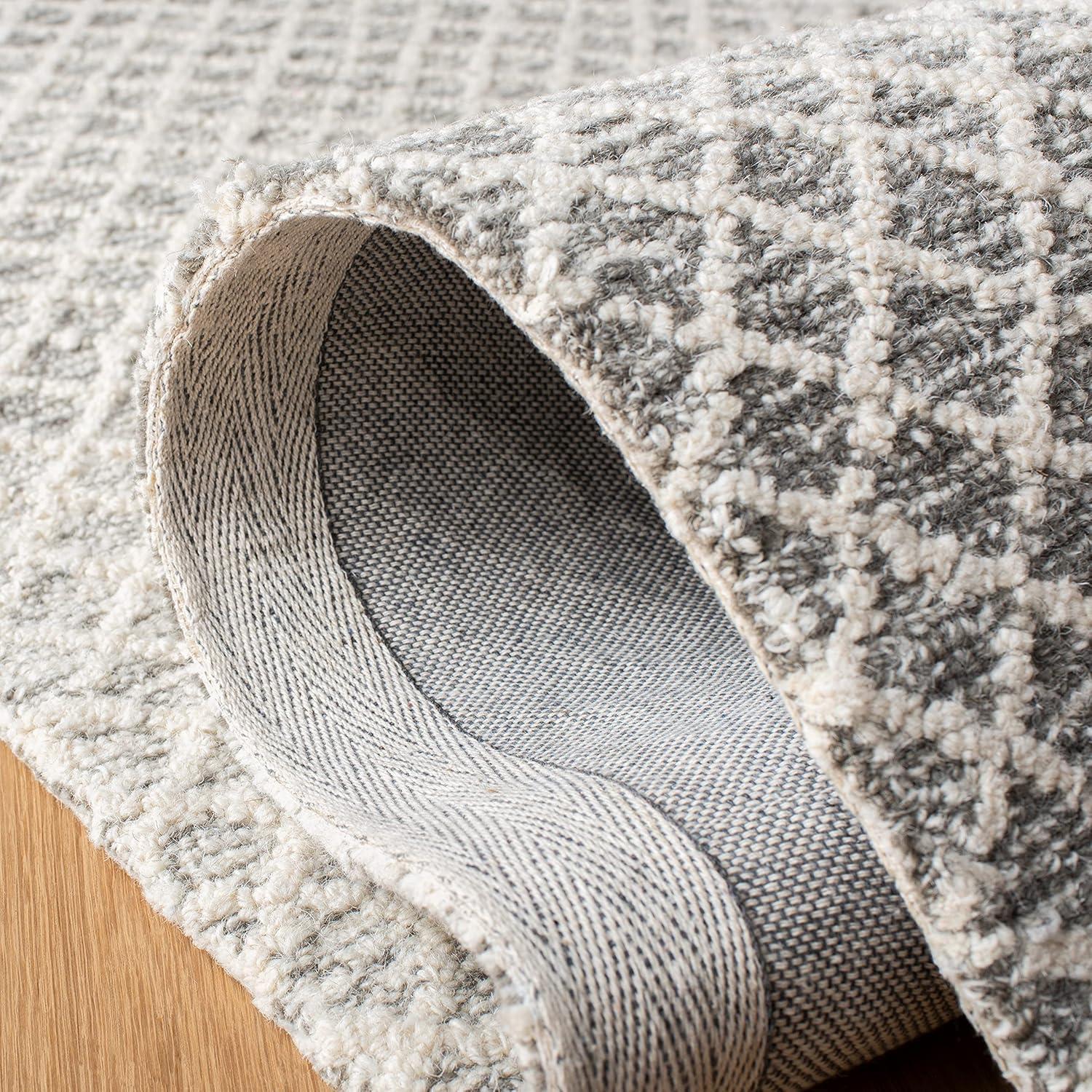 Micro-Loop MLP353 Hand Tufted Indoor Runner Rug - Grey/Ivory - 2'3"x9' - Safavieh