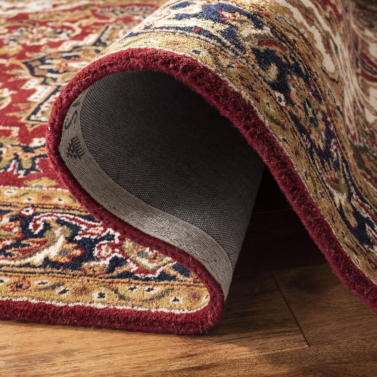 SAFAVIEH Classic Roderick Traditional Wool Area Rug, Red/Navy, 8'3" x 11'