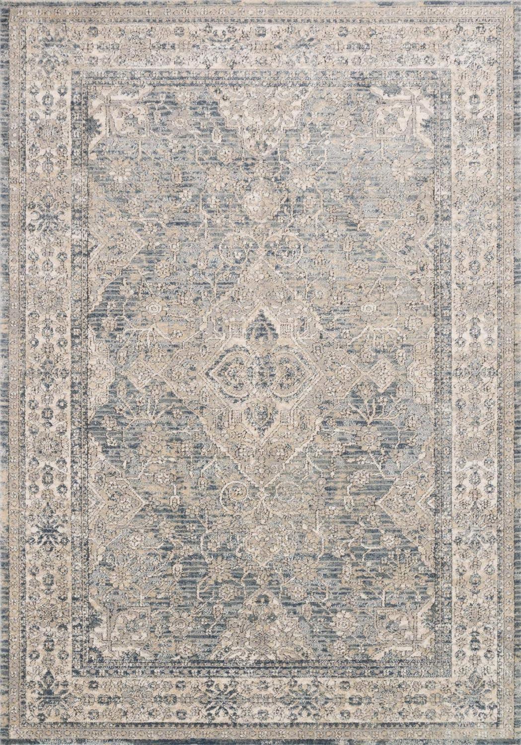 Loloi Teagan Sky / Natural 5'-3" x 7'-6" Area Rug