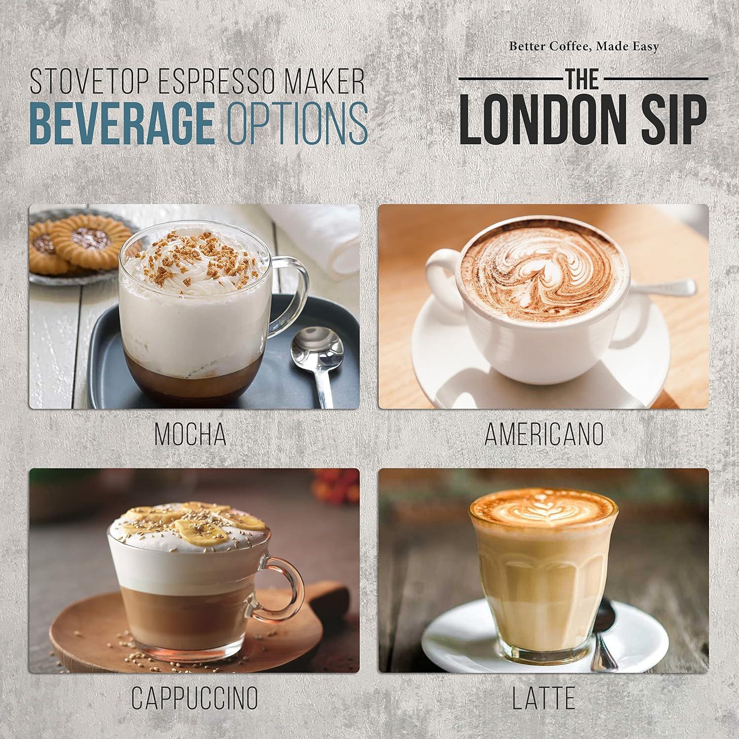 London Sip Stainless Steel Coffee & Espresso Maker