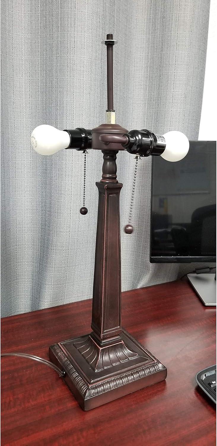 Amora Lighting Tiffany-style Mission Table Lamp 23" Tall