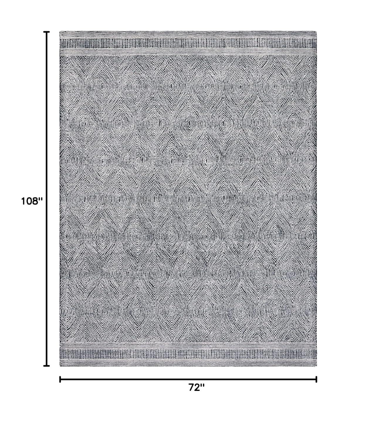 Abstract ABT340 Handmade Indoor Area Rug - Ivory/Charcoal - 6'x9' - Safavieh