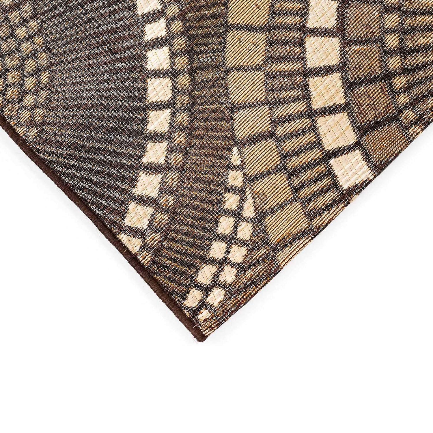 Liora Manne Marina Circles Indoor/Outdoor Rug Brown 2'7" x 4'3"