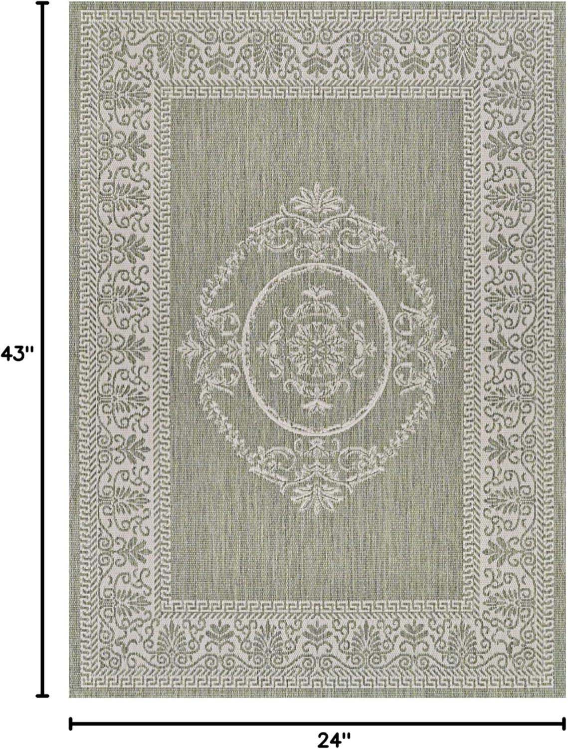 Couristan Recife Antique Medallion Area Rug, 7'6" x 10'9", Black-Cocoa