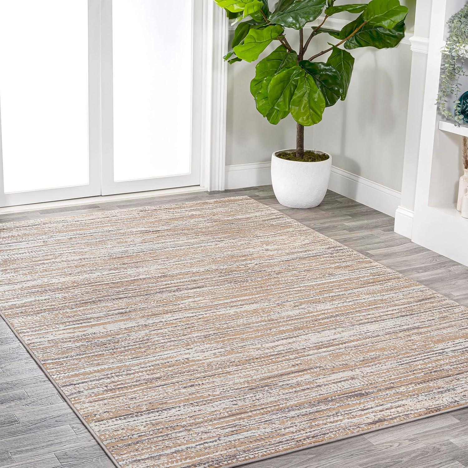 JONATHAN Y Loom Modern Strie' Solid & Striped Indoor Area Rug