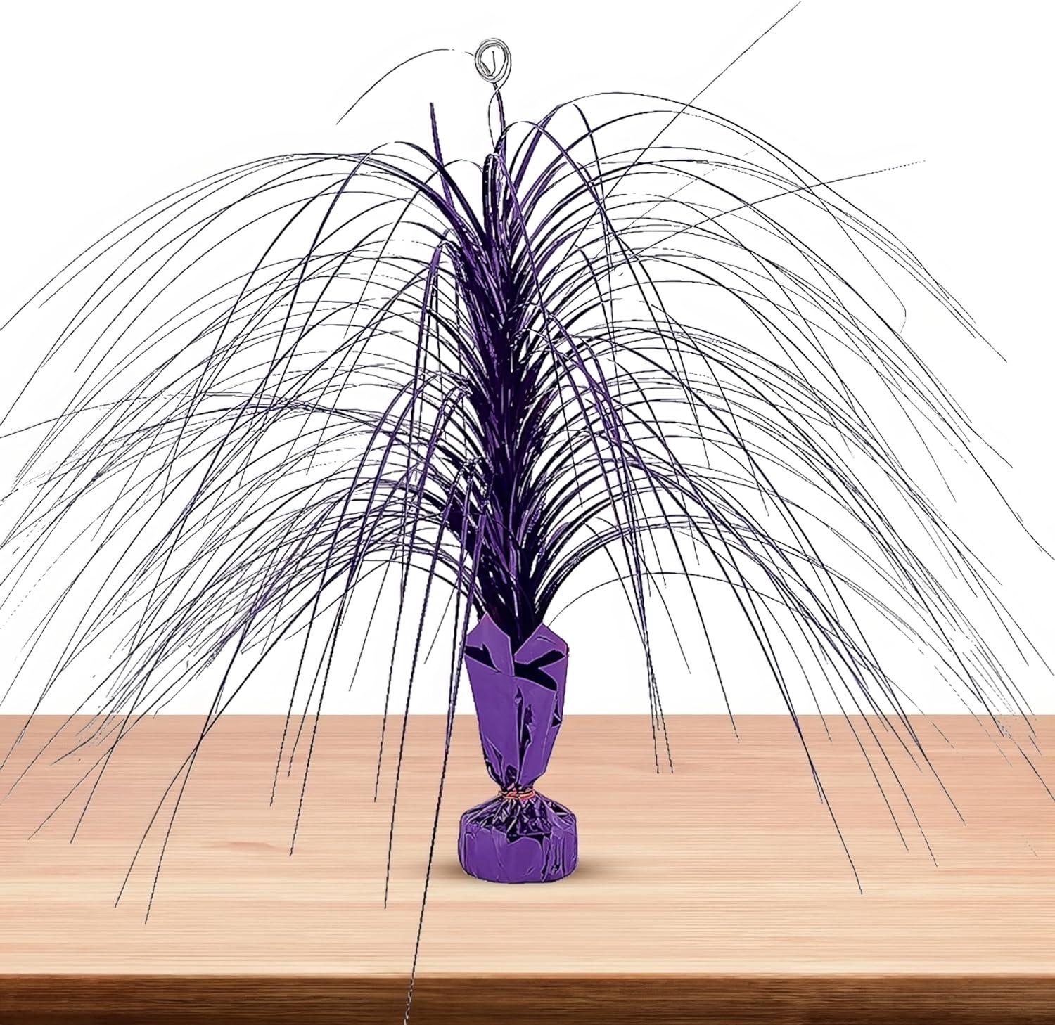 Purple Metallic Wedding Party Centerpiece Spray