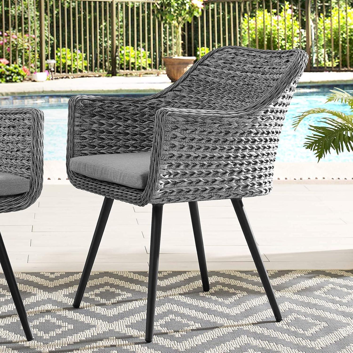 Endeavor Outdoor Patio Wicker Rattan Dining Armchair by Modway