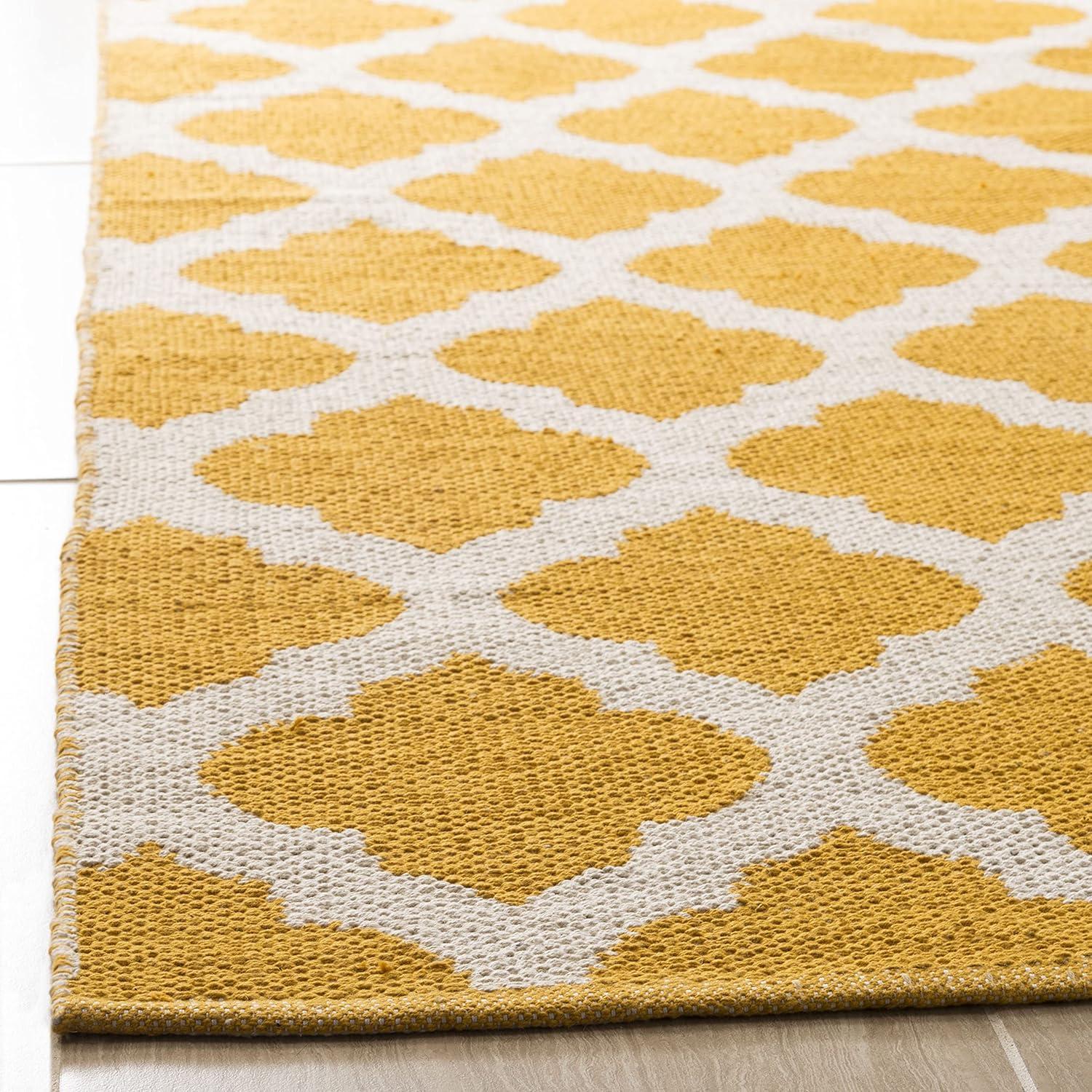 Montauk MTK723 Hand Woven Indoor Area Rug - Yellow/Ivory - 4'x6' - Safavieh.
