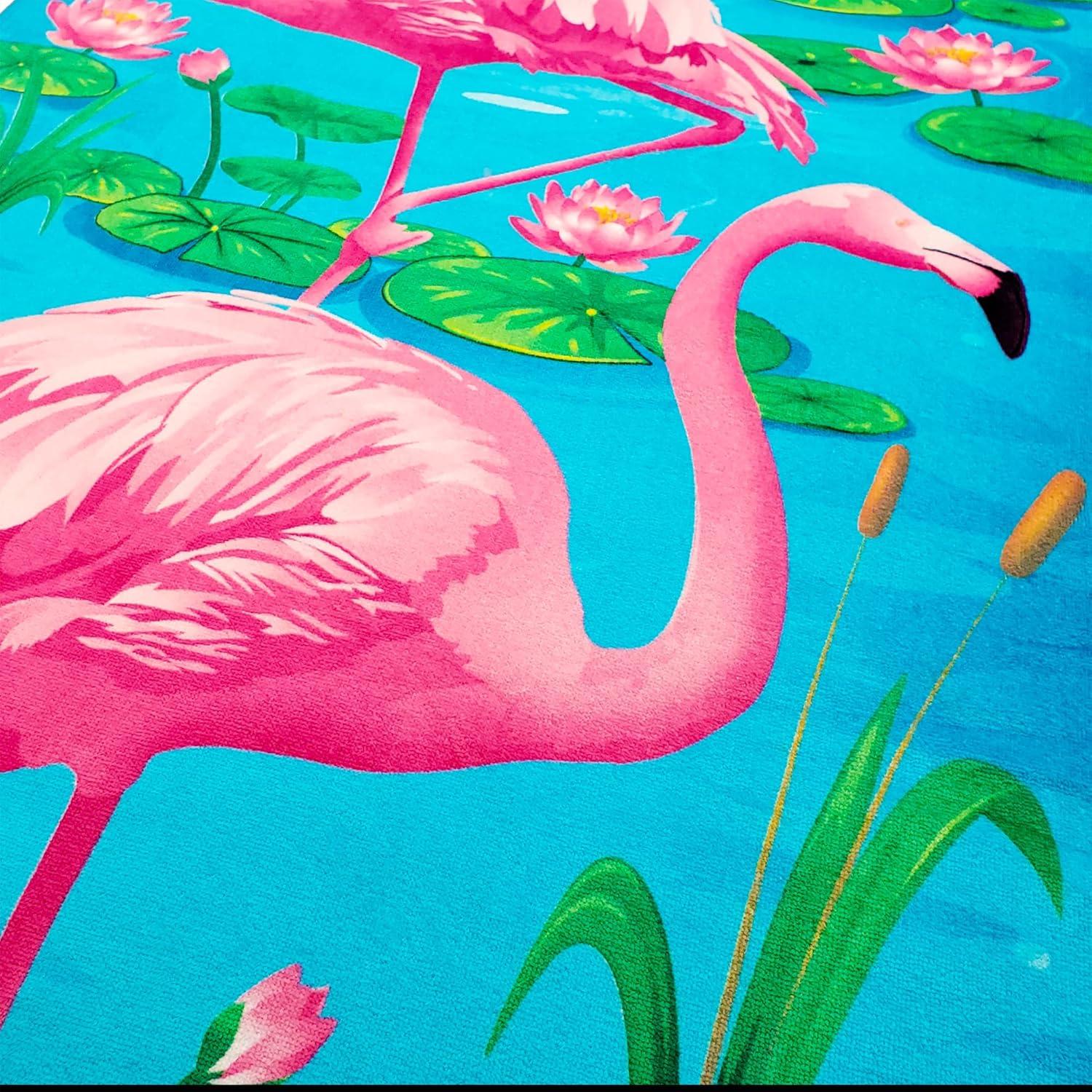 Beachland Flamingo Beach Towel 30 x 60 inch 100% Cotton