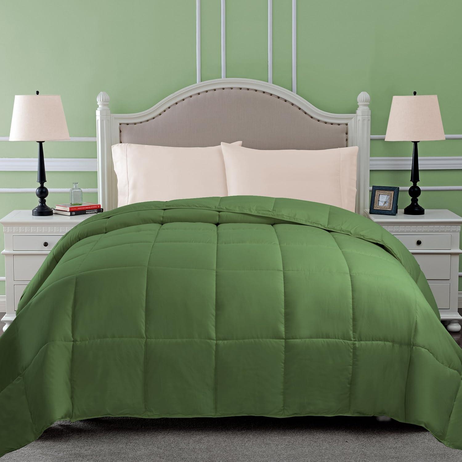 Terrace Green Twin XL Reversible Microfiber Comforter