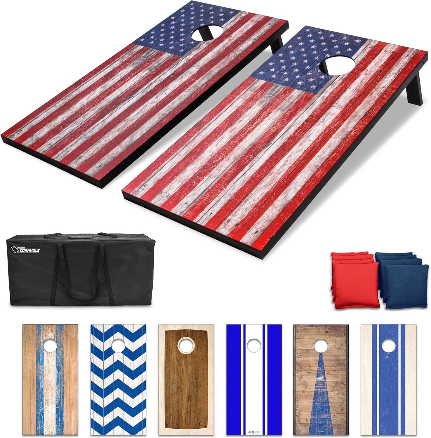 GoSports Graphic Cornhole Toss Game Set - America