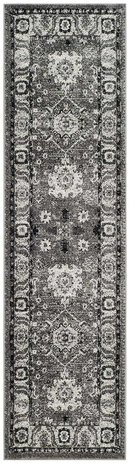 Vintage Hamadan VTH214 Power Loomed Indoor Runner Rug - Grey/Black - 2'3"x8' - Safavieh.