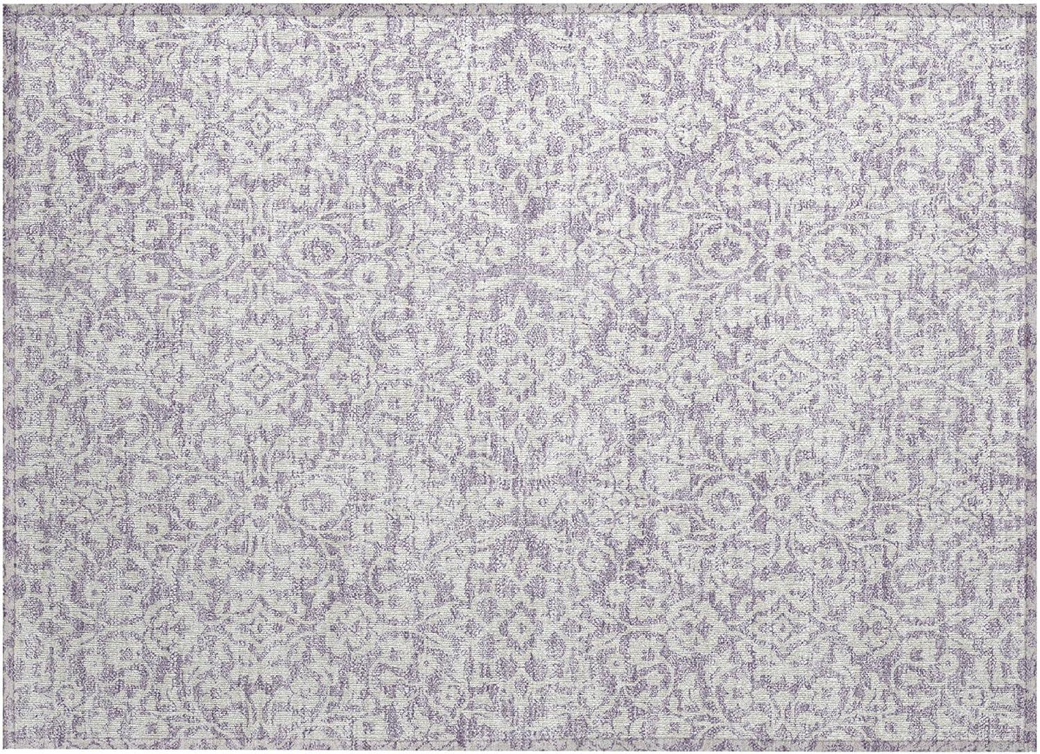 Addison Rugs Machine Washable Indoor/ Outdoor Chantille Traditional Farmhouse Rug Lavender - 1'8" x 2'6"