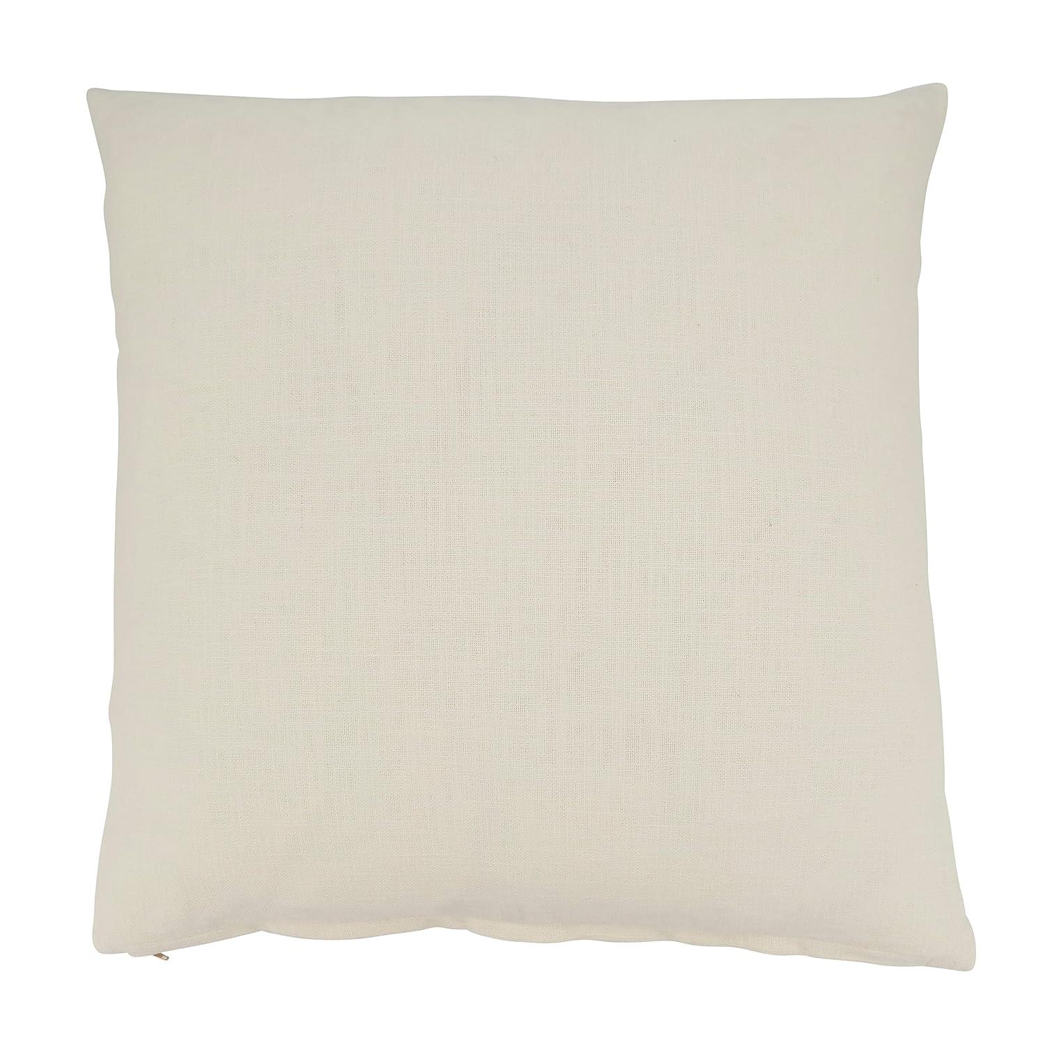 Saro Lifestyle Traditional Plaid Down Filled Throw Pillow, 20", White