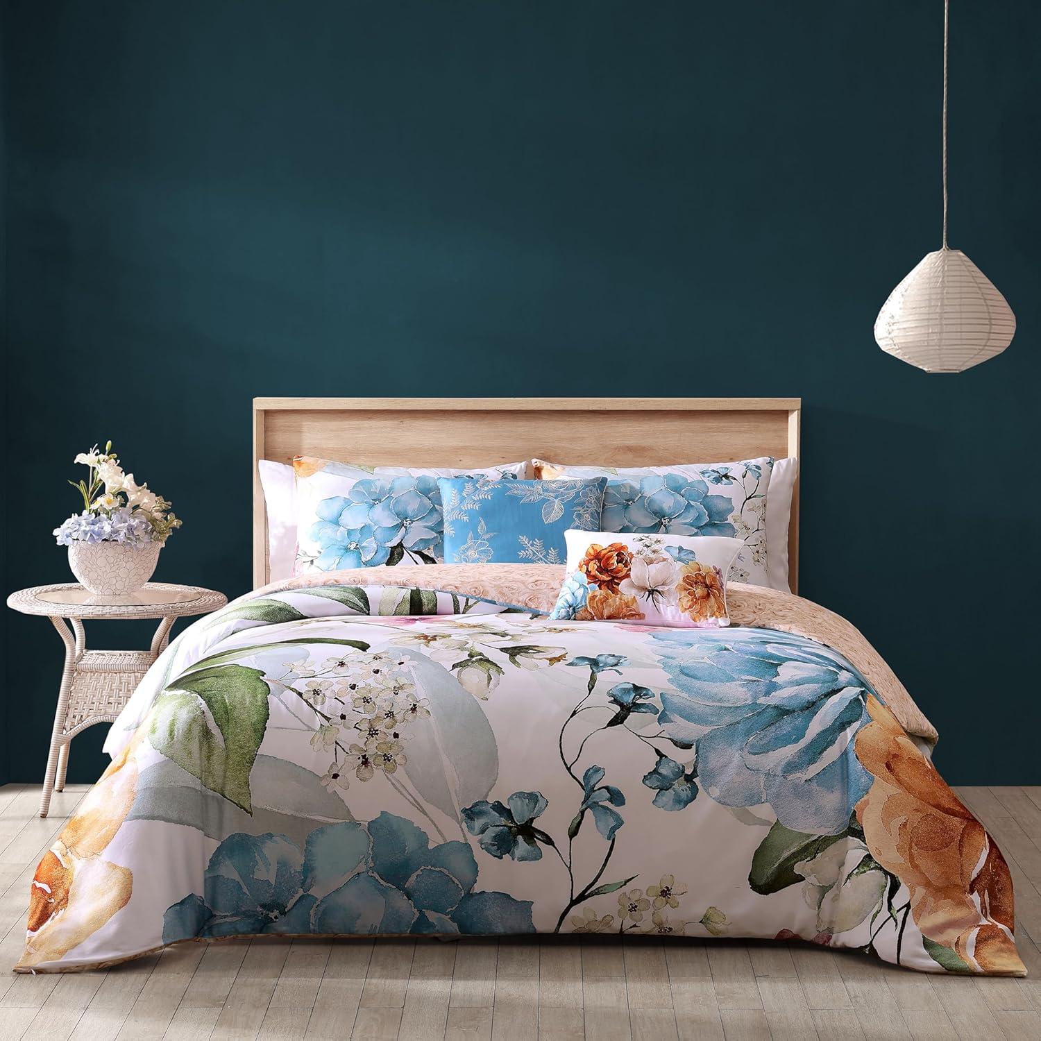 BeBeJan Bebejan Maia 100% Cotton Sateen 5 Piece Reversible Comforter Set
