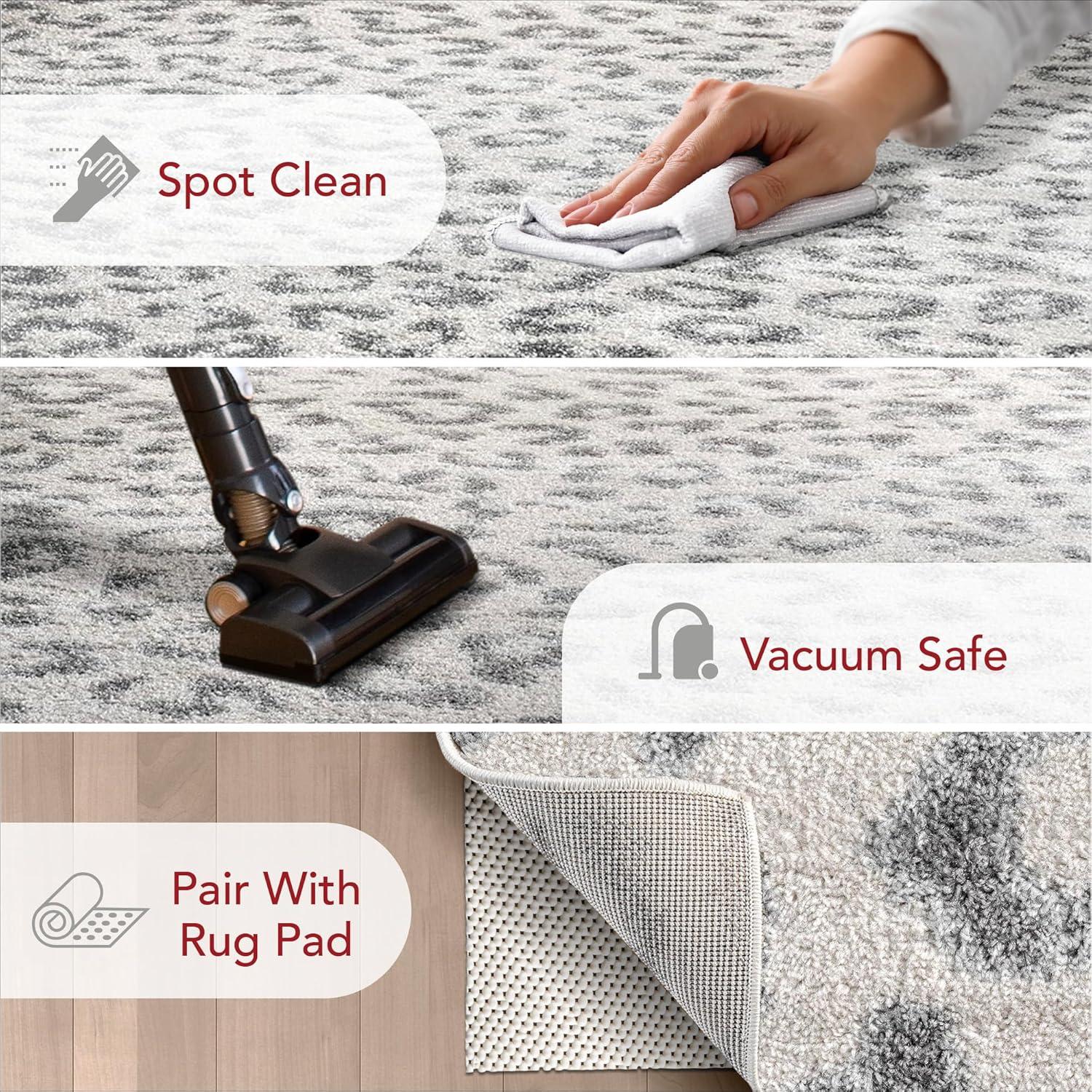 Nuloom Leopard Animal Print 10x14 Indoor Area Rug for Living Room Bedroom Dining Room Kitchen, Grey/Off White