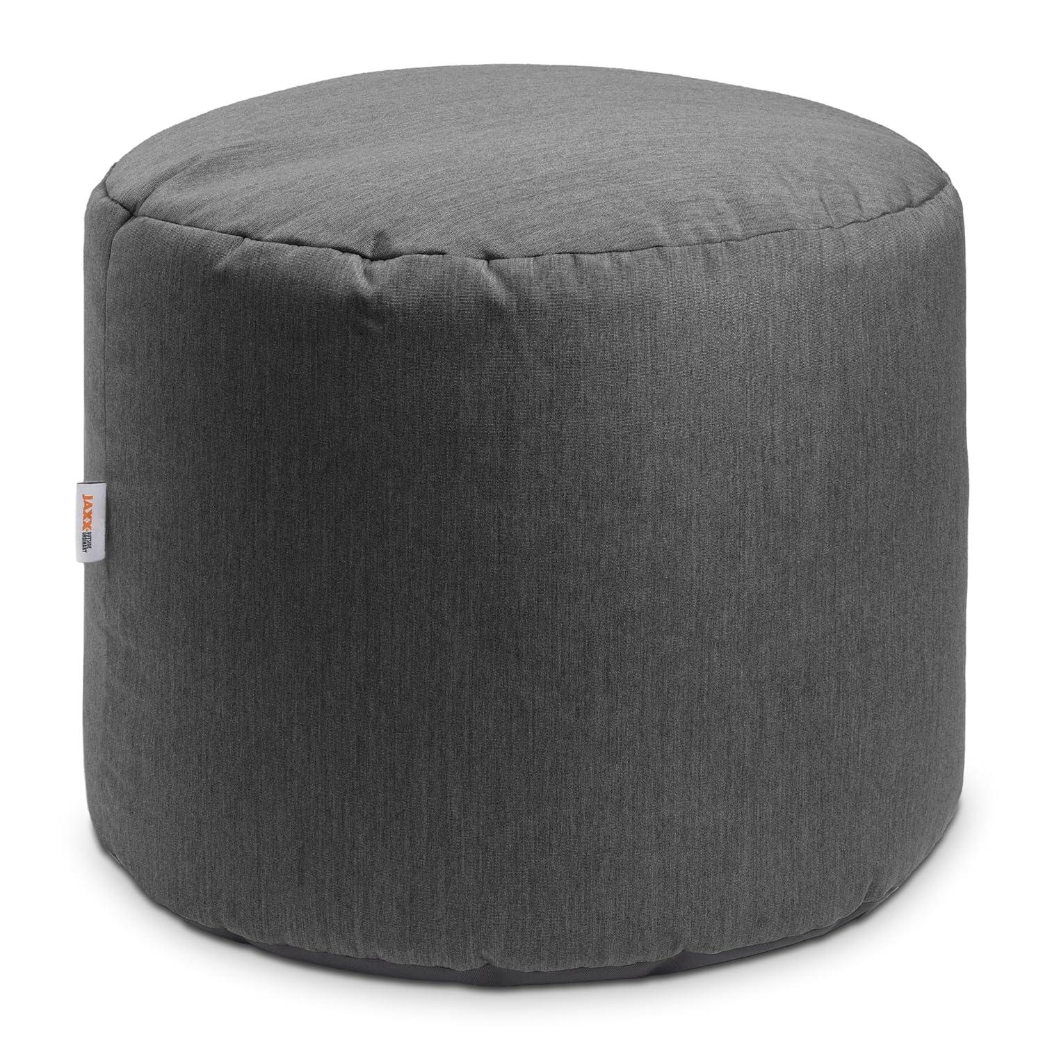 Jaxx Spring Indoor / Outdoor Bean Bag Pouf Ottoman, Sunbrella Slate