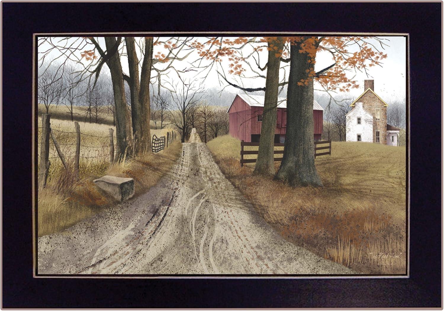 The Road Home 20x14 Black Framed Canvas Print