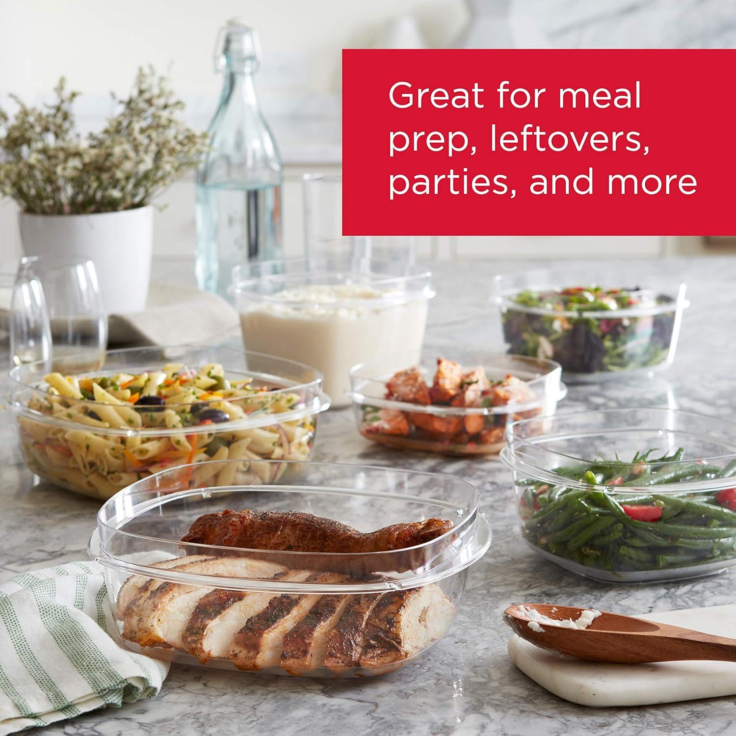 Rubbermaid Meal Prep Premier Food Storage Container, 28 Piece Set, Grey