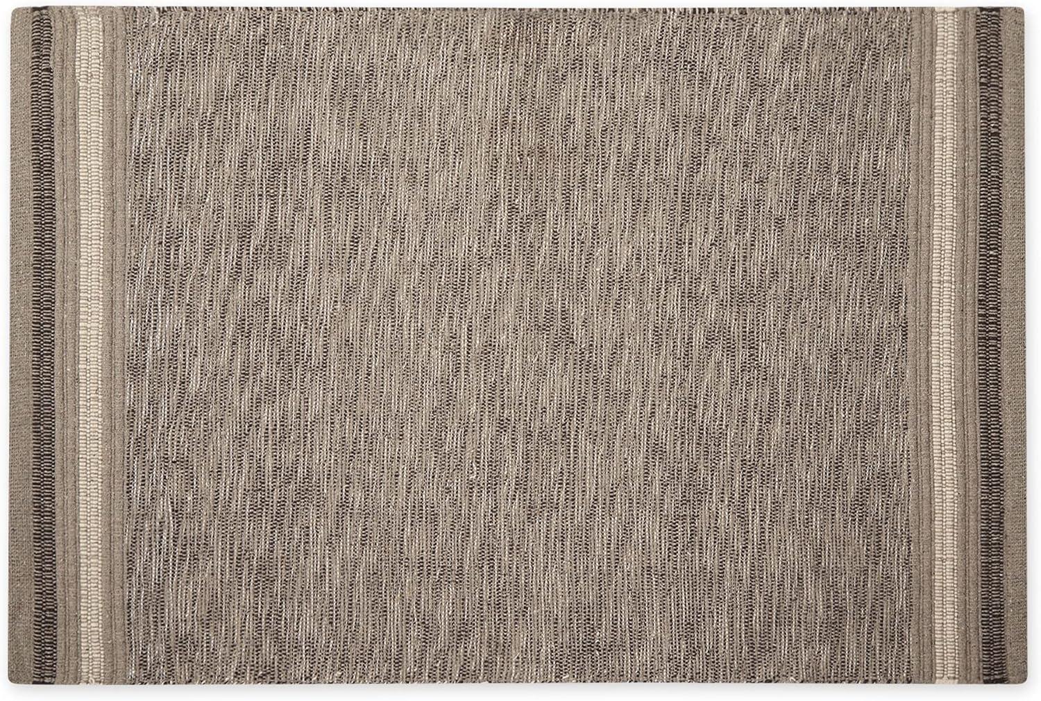 Stone Variegated Handwoven Fabric Recycled Yarn Rug 2x3 Ft