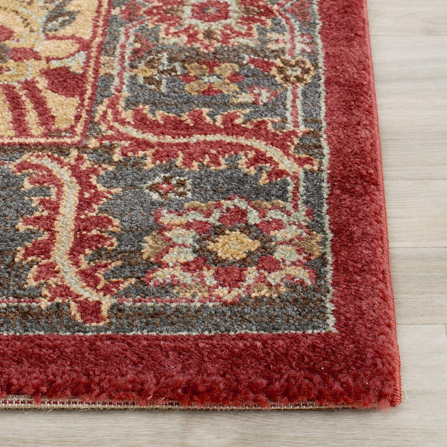 Tufted Handmade Reversible Rectangular 9' x 12' Easy-Care Red Rug