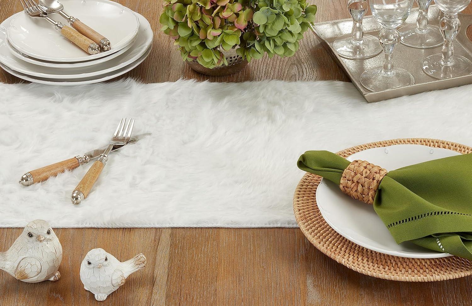 Saro Lifestyle Faux Fur Runner