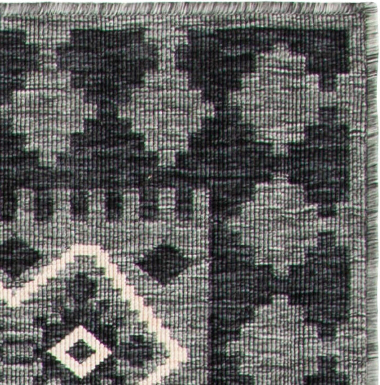 Veranda VER099 Power Loomed Indoor/Outdoor Area Rug - Ivory/Charcoal - 5'3"x5'3" - Safavieh.
