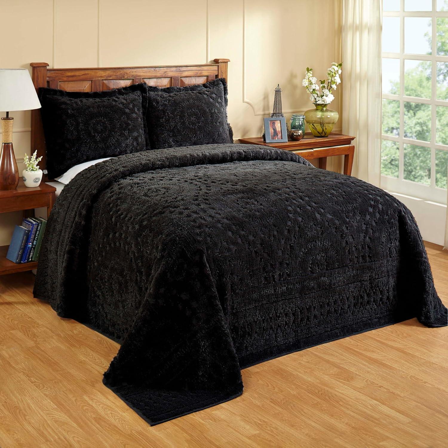 Better Trends Rio 100% Premium Cotton Chenille Tufted Bedspread, Soft & Luxurious Feel, Perfect for Gifting, All Seasons Machine Washable Coverlet