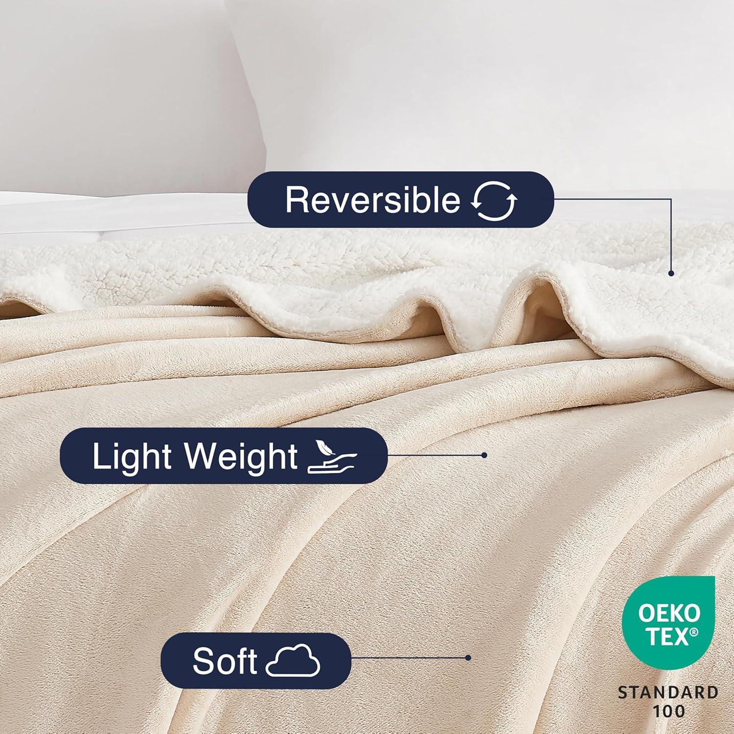 Casual Living CASUAL LIVING Machine Washable Easy Care Couch Warm Sofa Blankets, Throw,
