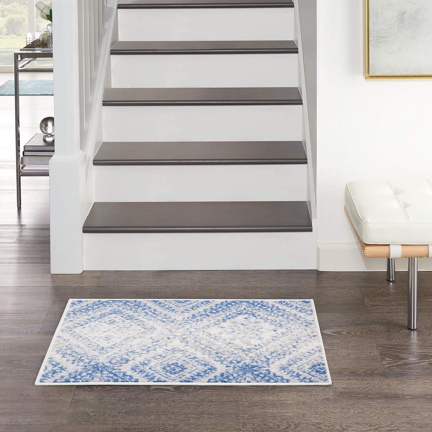 Nourison Whimsicle WHS17 Indoor only Area Rug - Ivory Blue 2' x 3'