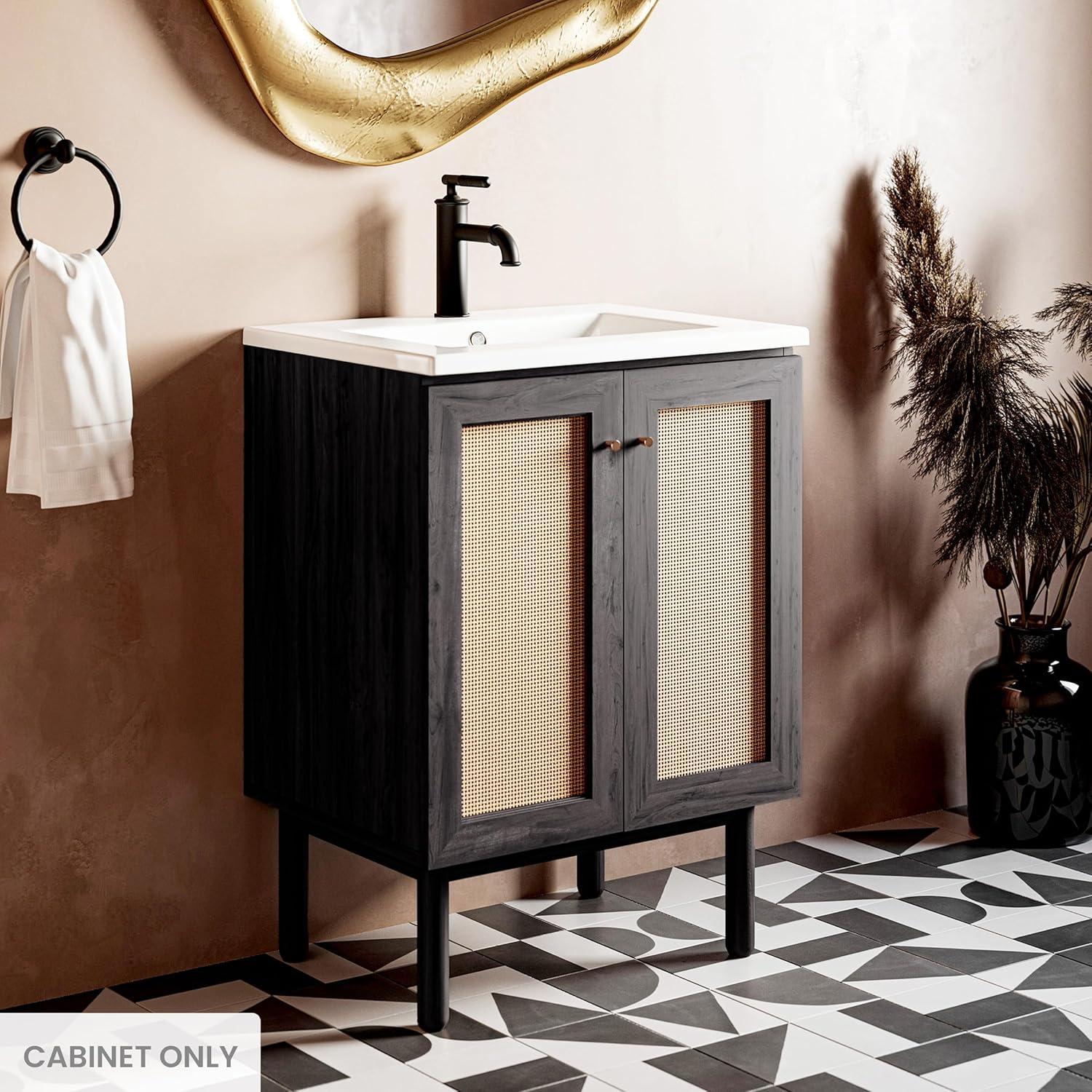 Classe 24" Bathroom Vanity In Dark Walnut Cabinet Only