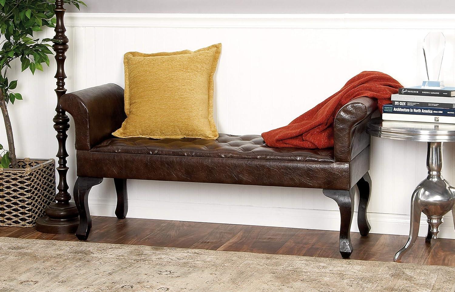 Alexandrine Faux Leather Upholstered Bench