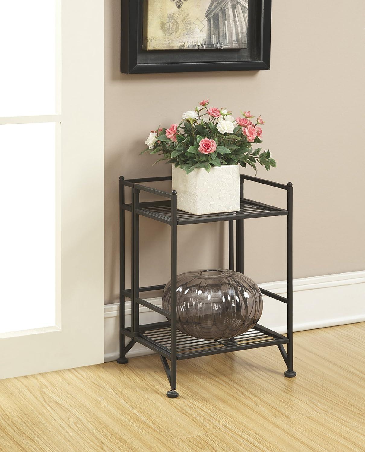 Ergode Xtra Storage 2 Tier Folding Metal Shelf