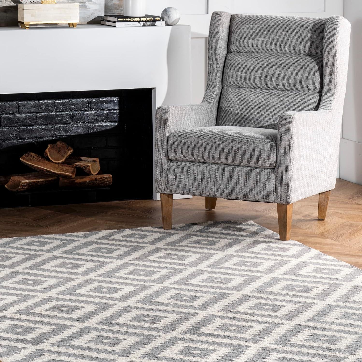 Nuloom Kellee Hand Tufted Geometric Wool Indoor Area Rug