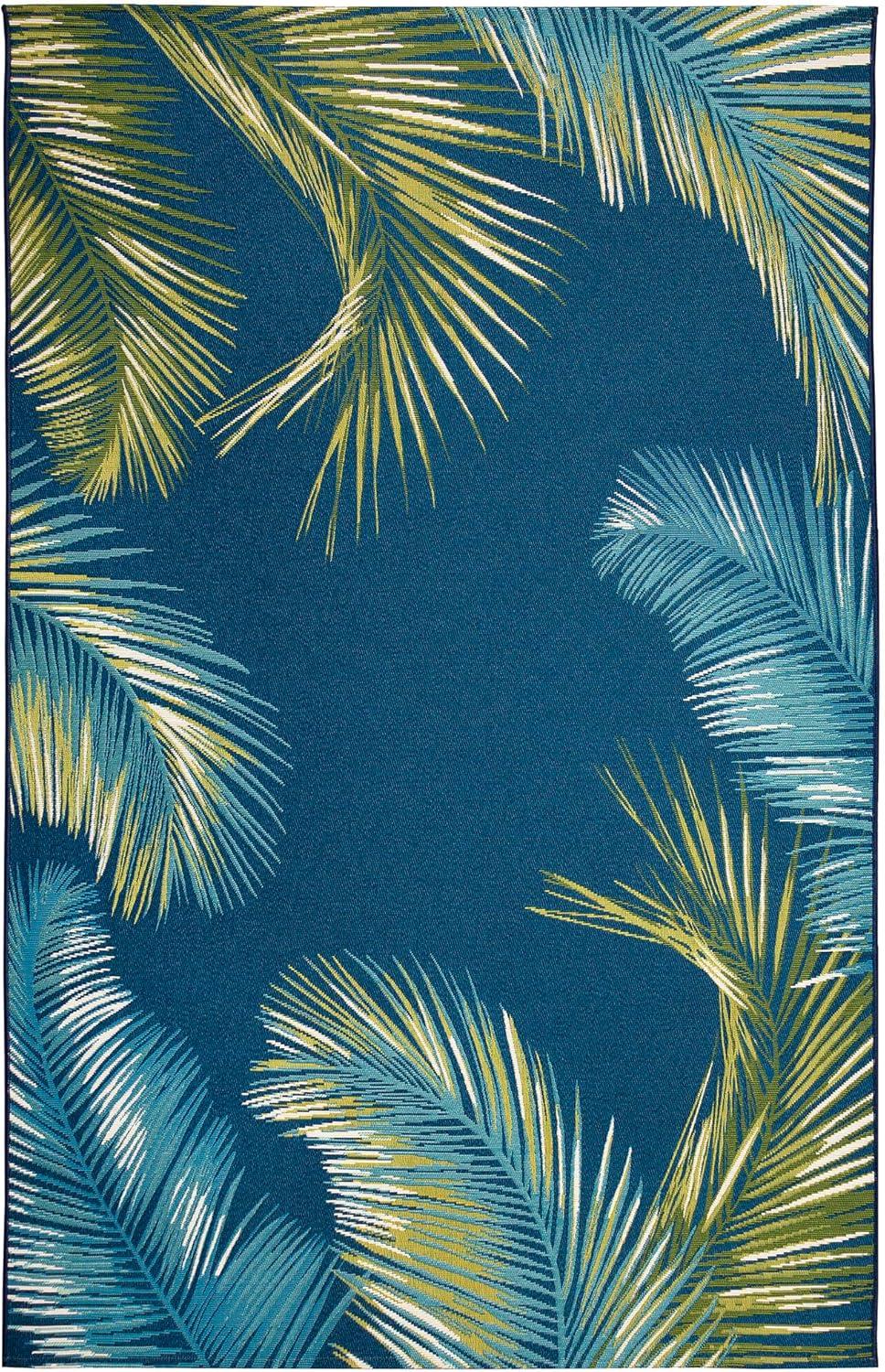 Shira Floral Navy/Green Indoor / Outdoor Area Rug