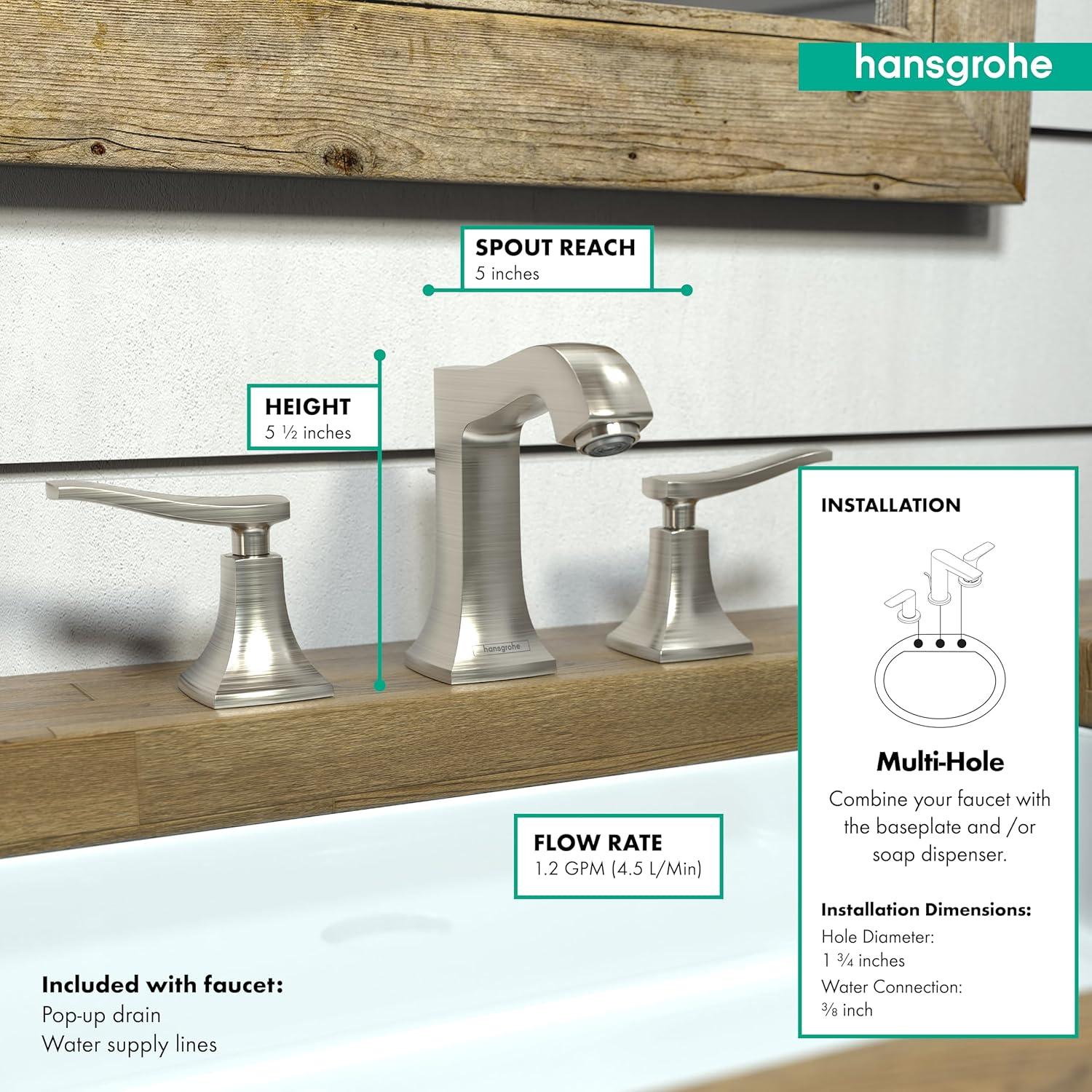 Metris C Two Handles Widespread Bathroom Faucet