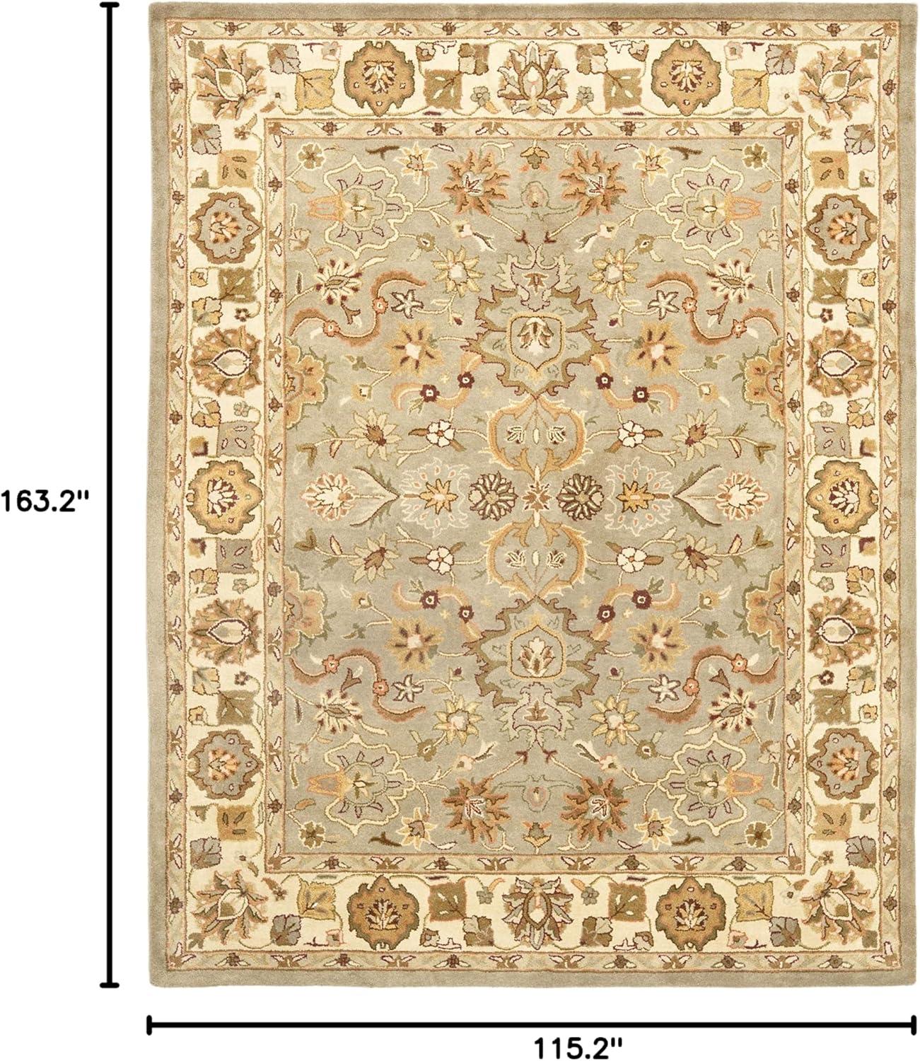 SAFAVIEH Heritage Bernard Traditional Wool Area Rug, Light Green/Beige, 9'6" x 13'6"