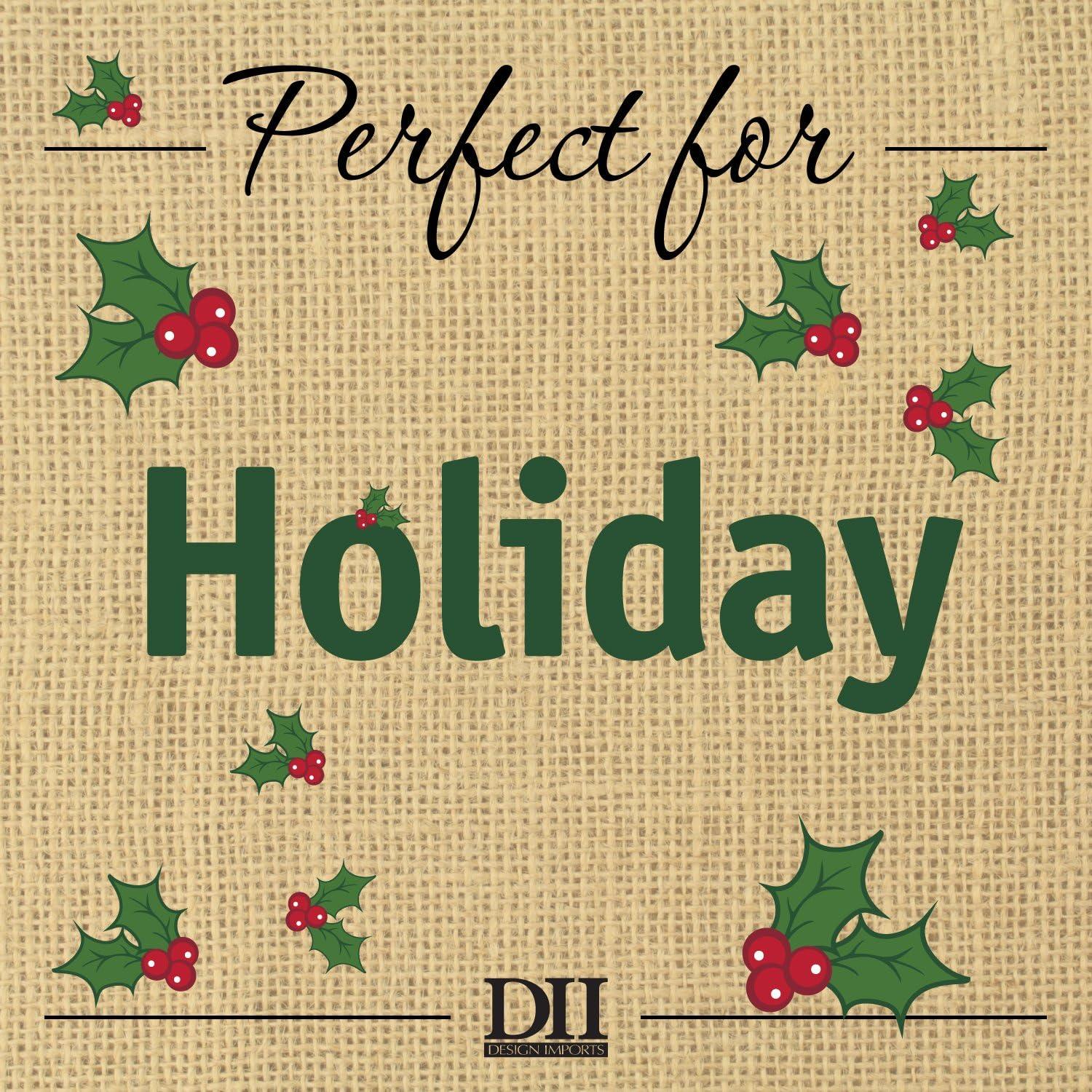 DII 42" Modern Fabric Santa's Holiday Decor Tree Skirt in Red/White