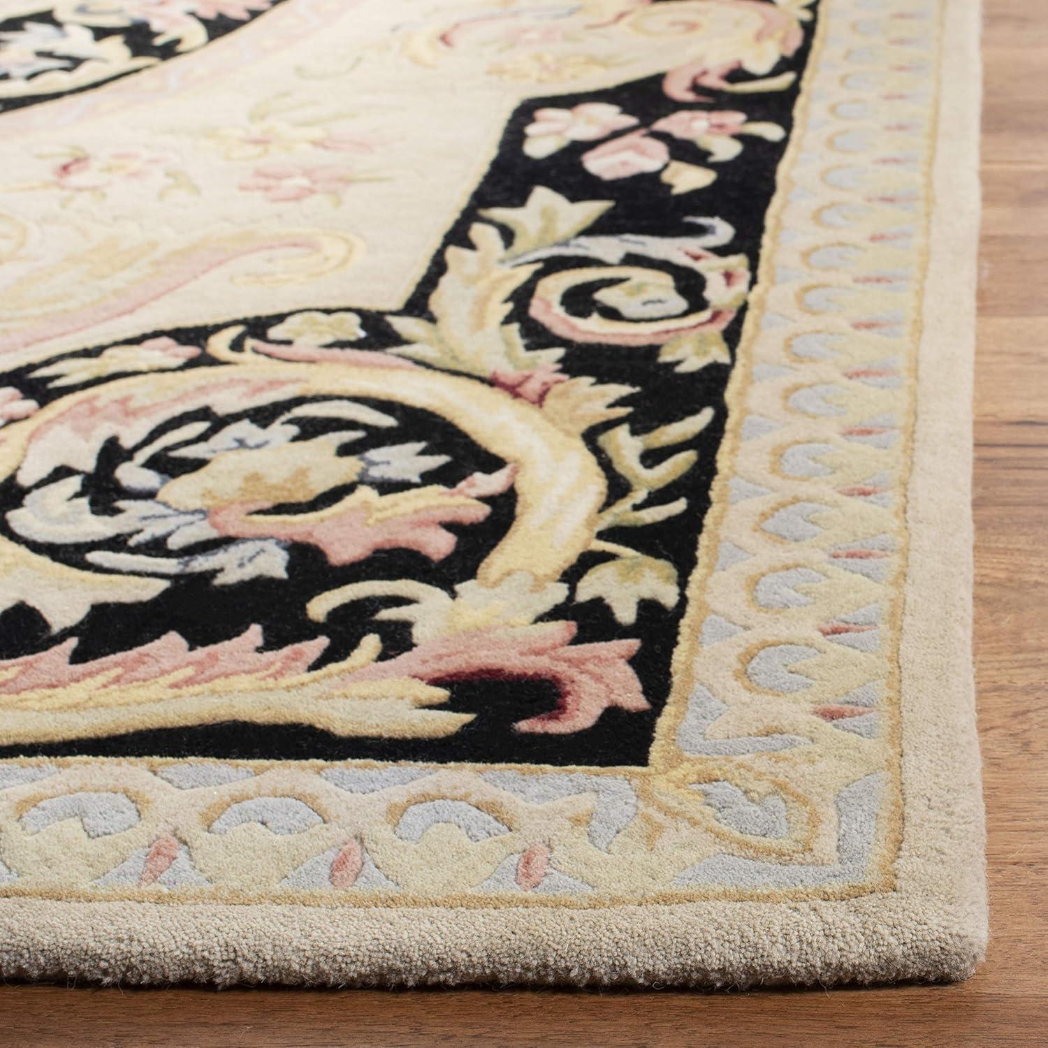 Savonnerie SAV206 Hand Tufted Area Rug - Ivory/Gold - 4'x6' - Safavieh.