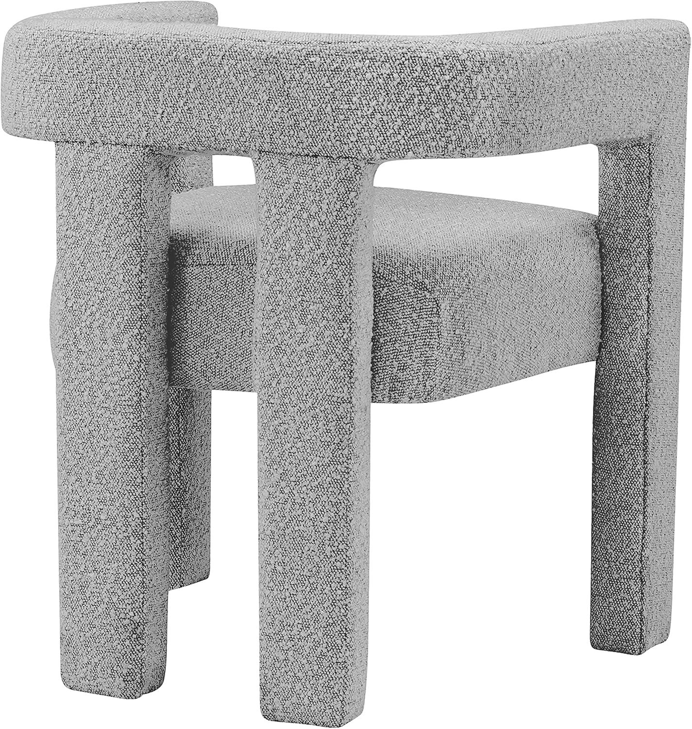 Meridian Furniture Athena Grey Boucle Fabric Accent/Dining Chair