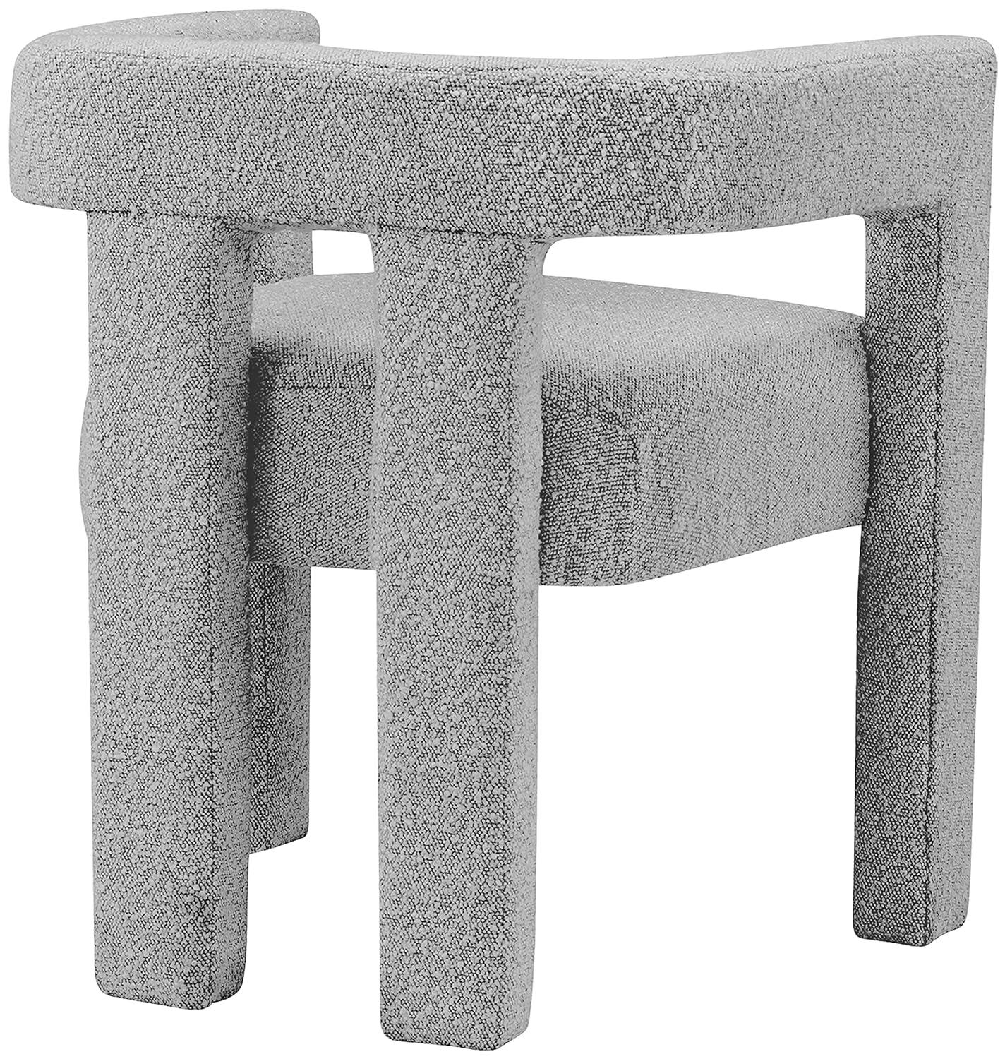 Meridian Furniture Athena Grey Boucle Fabric Accent/Dining Chair