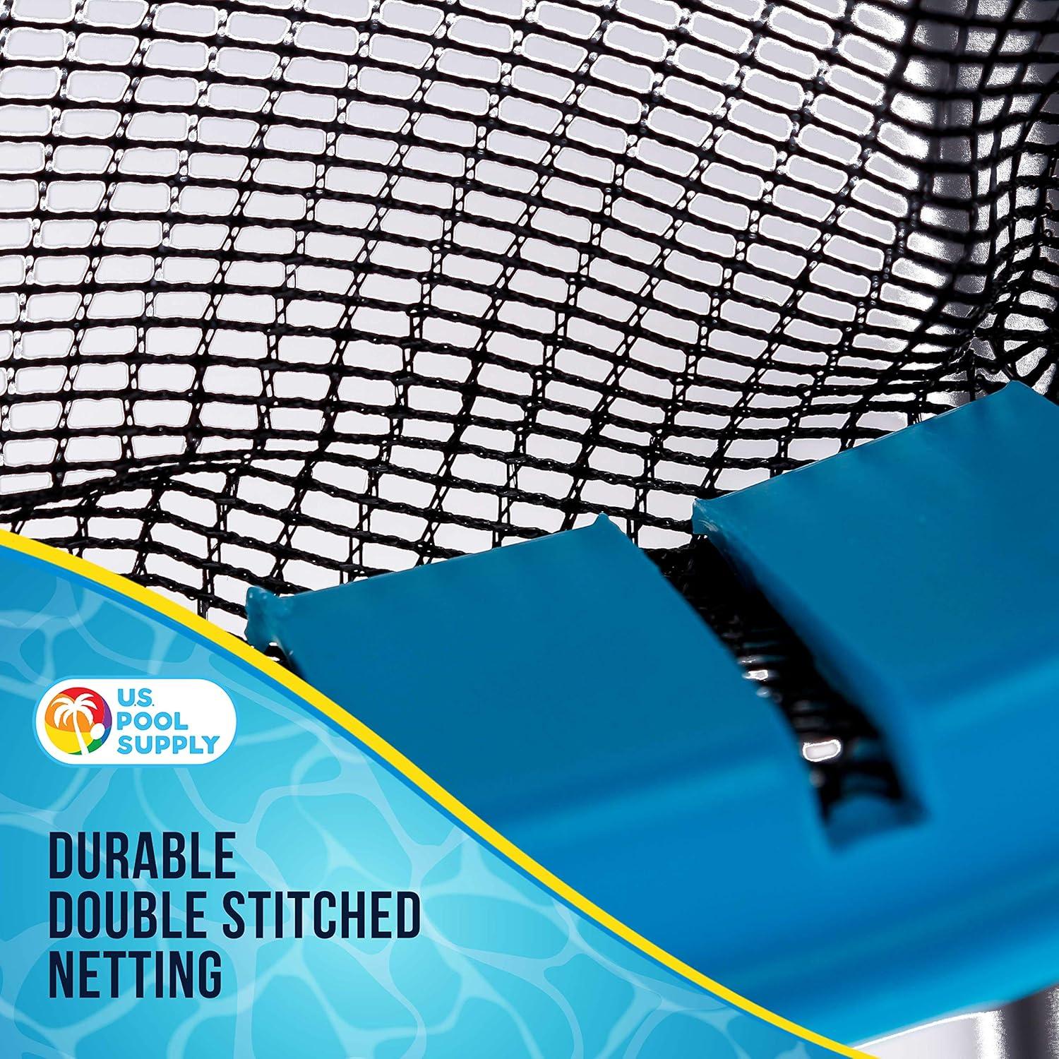 Professional Heavy Duty 14" Swimming Pool Leaf Skimmer Net with Strong Reinforced Aluminum Frame Handle