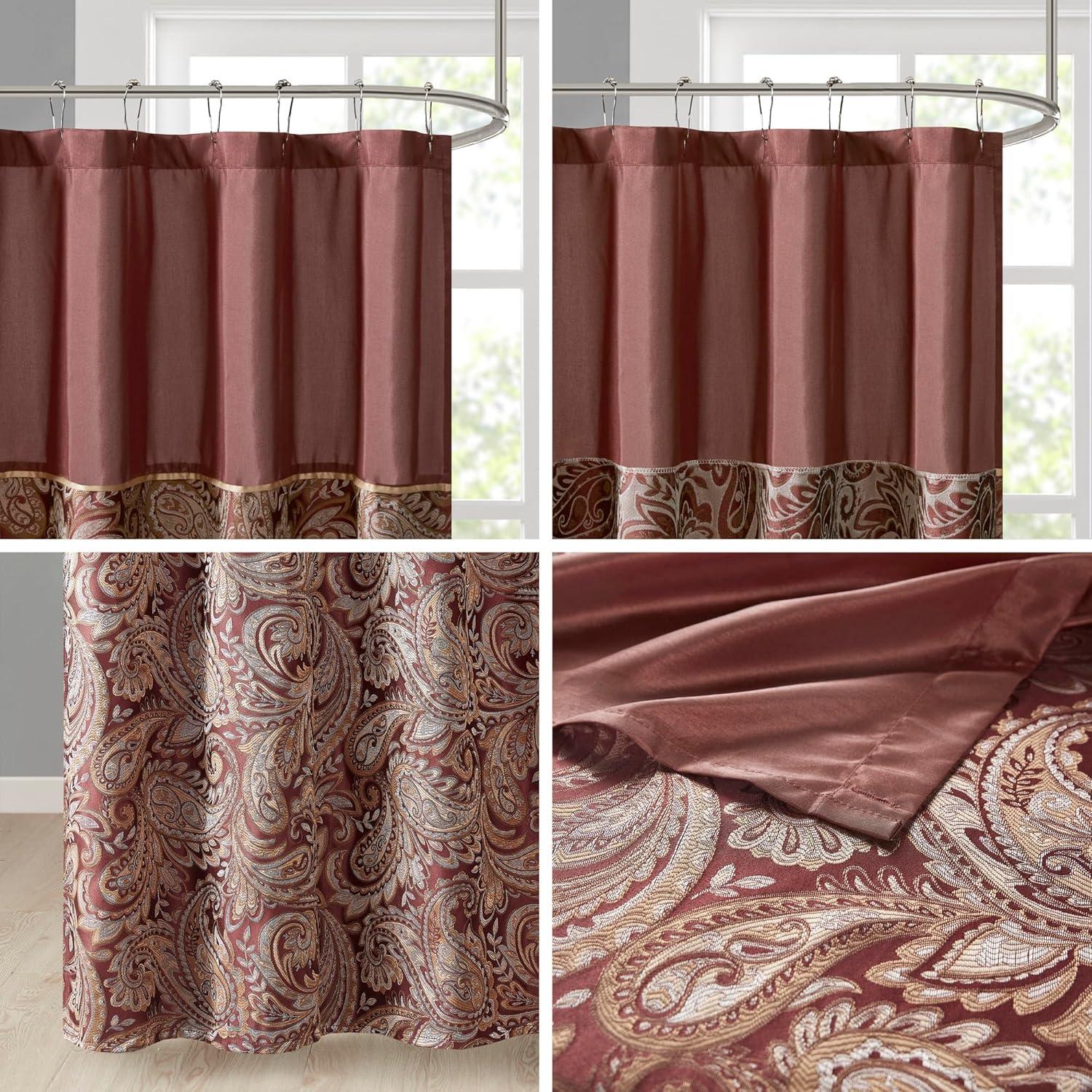 Aubrey Paisley Jacquard Shower Curtain