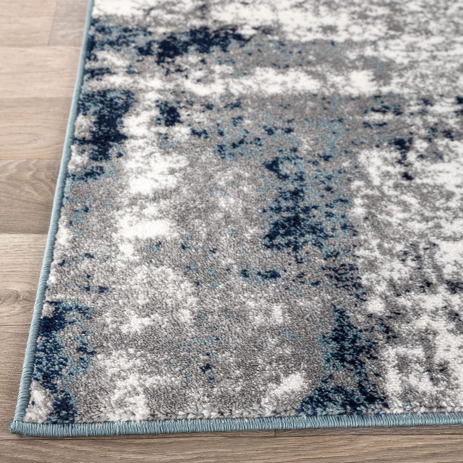 World Rug Gallery Contemporary Abstract Distressed Area Rug