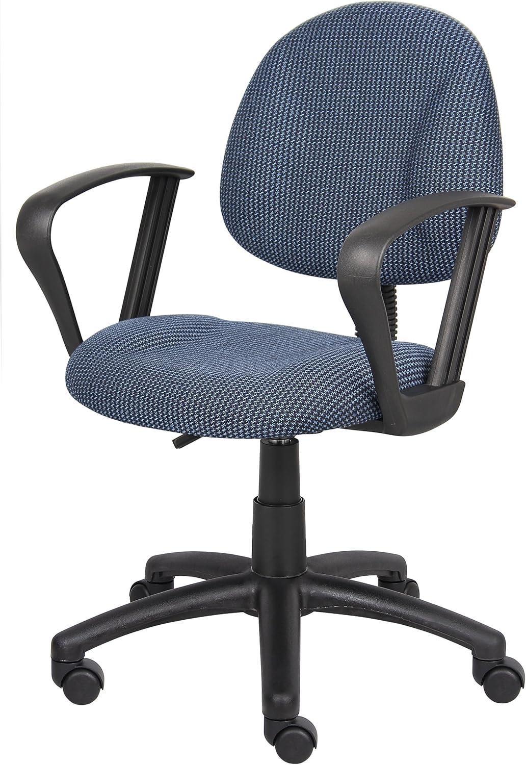 Boss Office Products B317-BE Deluxe Posture Chair with Loop Arms, Blue