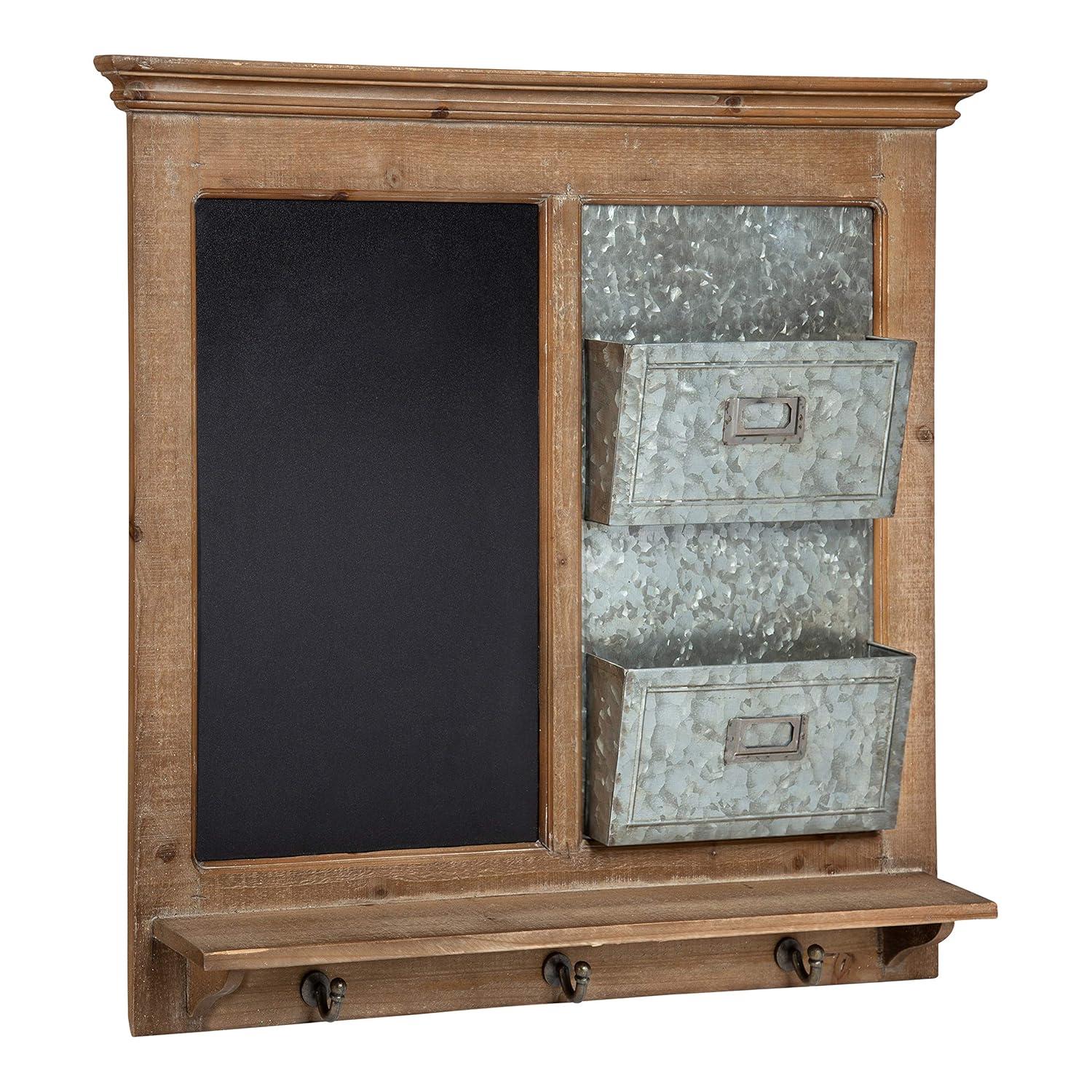 Kate and Laurel Solid Wood Wall Organizer