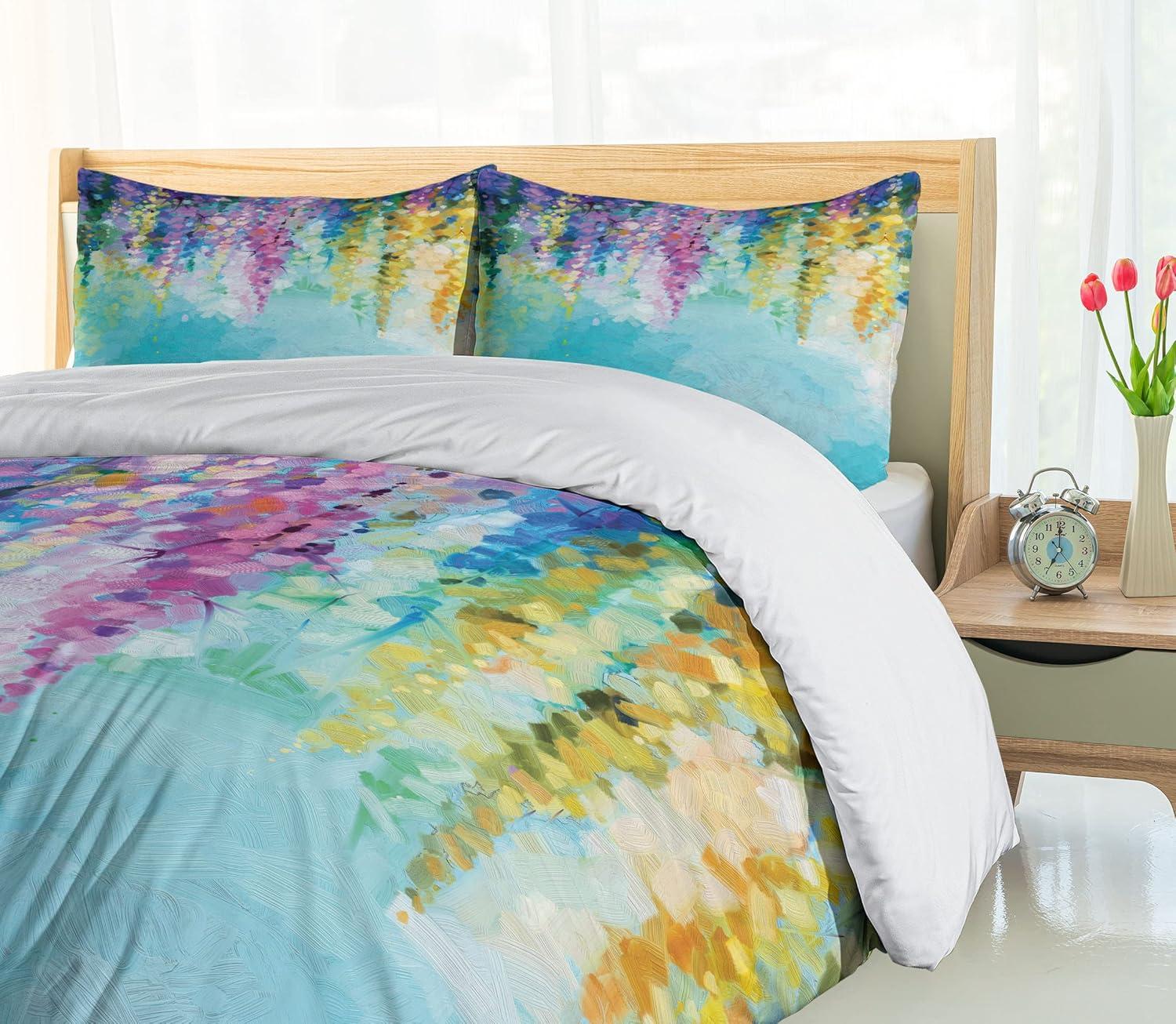 Watercolor Flower Home Modern & Contemporary Abstract Duvet Cover Set