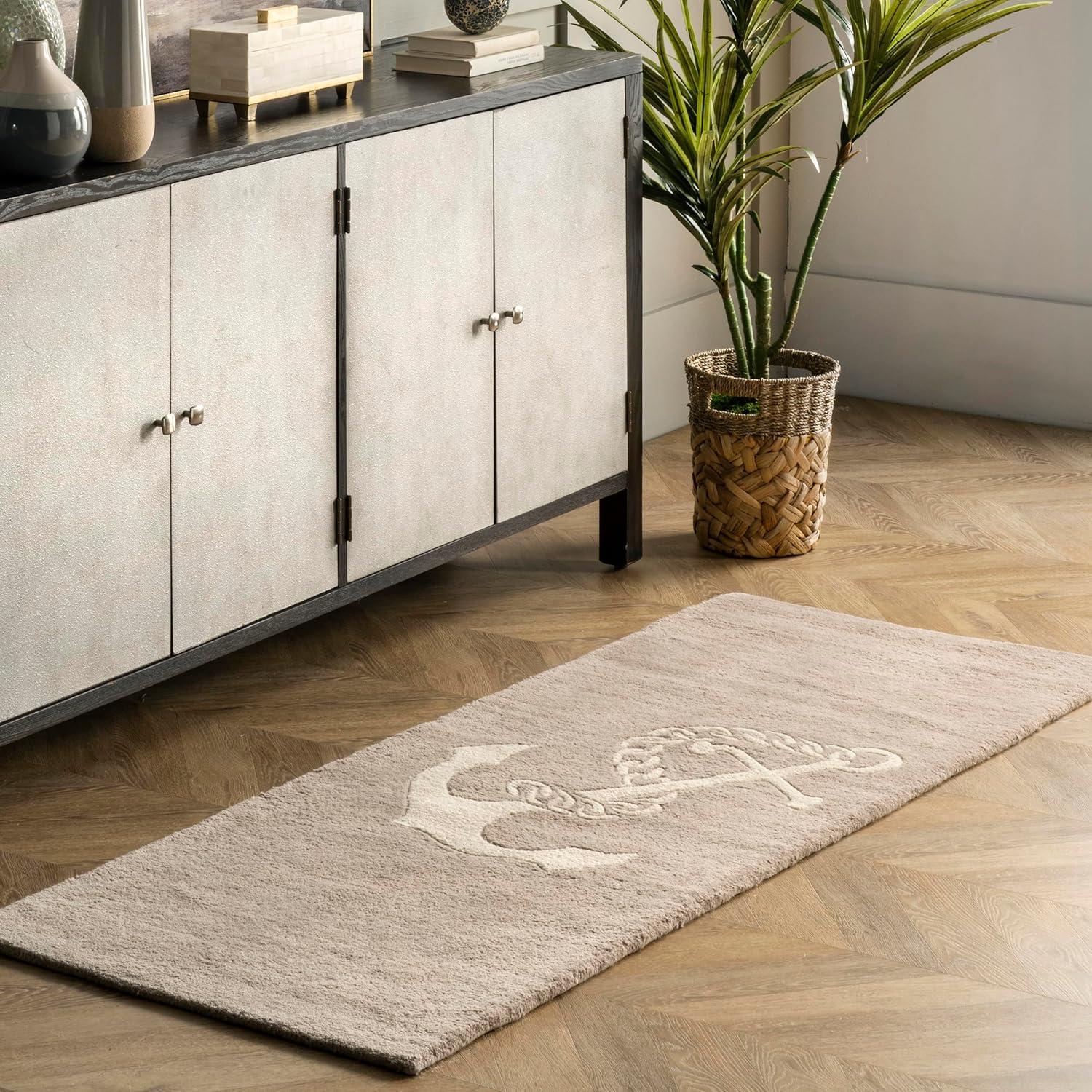 nuLOOM Hand Tufted Set Sail Area Rug, 2' x 6', Beige